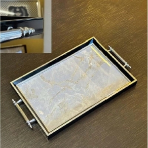 CHS-5002-01 SİYAH-GÜMÜŞ DEK. TEPSİ 40X27X3 KL:12