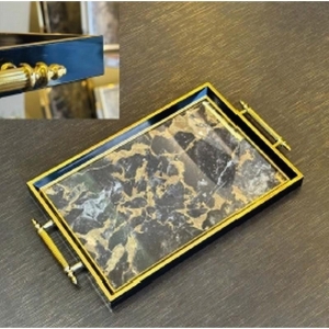 CHS-5002-02 SİYAH-ALTIN DEK. TEPSİ 40X27X3 KL:12